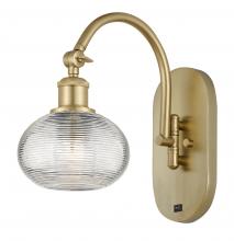  518-1W-SG-G555-6CL - Ithaca - 1 Light - 6 inch - Satin Gold - Sconce