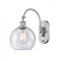  518-1W-SN-G124-8 - Athens - 1 Light - 8 inch - Brushed Satin Nickel - Sconce