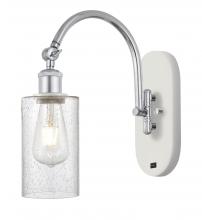  518-1W-WPC-G804 - Clymer - 1 Light - 4 inch - White Polished Chrome - Sconce