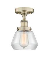  616-1F-AB-G172 - Fulton - 1 Light - 7 inch - Antique Brass - Semi-Flush Mount