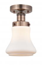  616-1F-AC-G191 - Bellmont - 1 Light - 6 inch - Antique Copper - Semi-Flush Mount