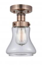  616-1F-AC-G192 - Bellmont - 1 Light - 6 inch - Antique Copper - Semi-Flush Mount