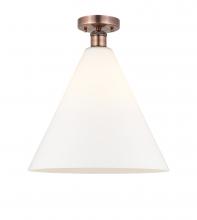  616-1F-AC-GBC-161 - Berkshire - 1 Light - 16 inch - Antique Copper - Semi-Flush Mount