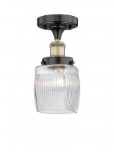  616-1F-BAB-G302 - Colton - 1 Light - 6 inch - Black Antique Brass - Semi-Flush Mount