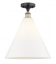  616-1F-BAB-GBC-161 - Berkshire - 1 Light - 16 inch - Black Antique Brass - Semi-Flush Mount