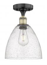  616-1F-BAB-GBD-94 - Bristol - 1 Light - 9 inch - Black Antique Brass - Semi-Flush Mount