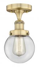  616-1F-BB-G202-6 - Beacon - 1 Light - 6 inch - Brushed Brass - Semi-Flush Mount