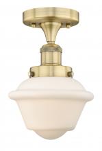  616-1F-BB-G531 - Oxford - 1 Light - 7 inch - Brushed Brass - Semi-Flush Mount