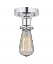  616-1F-PC - Bare Bulb - 1 Light - 2 inch - Polished Chrome - Semi-Flush Mount