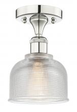  616-1F-PN-G412 - Dayton - 1 Light - 6 inch - Polished Nickel - Flush Mount