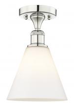  616-1F-PN-GBC-81 - Berkshire - 1 Light - 8 inch - Polished Nickel - Semi-Flush Mount