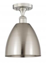  616-1F-SN-MBD-9-SN - Bristol - 1 Light - 9 inch - Brushed Satin Nickel - Semi-Flush Mount