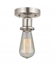  616-1F-SN - Bare Bulb - 1 Light - 2 inch - Brushed Satin Nickel - Semi-Flush Mount