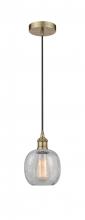  616-1P-AB-G105 - Belfast - 1 Light - 6 inch - Antique Brass - Cord hung - Mini Pendant