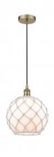  616-1P-AB-G121-10RW - Edison - 1 Light - 10 inch - Antique Brass - Mini Pendant