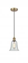  616-1P-AB-G2812 - Hanover - 1 Light - 6 inch - Antique Brass - Cord hung - Mini Pendant