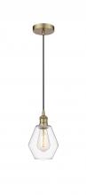  616-1P-AB-G652-6 - Cindyrella - 1 Light - 6 inch - Antique Brass - Cord hung - Mini Pendant