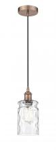  616-1P-AC-G352 - Candor - 1 Light - 5 inch - Antique Copper - Cord hung - Mini Pendant