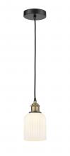  616-1P-BAB-G559-5GWH - Bridal Veil - 1 Light - 5 inch - Black Antique Brass - Cord hung - Mini Pendant