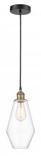  616-1P-BAB-G652-7 - Cindyrella - 1 Light - 7 inch - Black Antique Brass - Cord hung - Mini Pendant