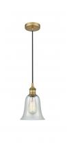  616-1P-BB-G2812 - Hanover - 1 Light - 6 inch - Brushed Brass - Cord hung - Mini Pendant