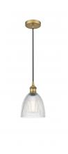  616-1P-BB-G382 - Castile - 1 Light - 6 inch - Brushed Brass - Cord hung - Mini Pendant