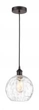  616-1P-OB-G1215-8 - Athens Water Glass - 1 Light - 8 inch - Oil Rubbed Bronze - Cord hung - Mini Pendant