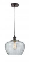  616-1P-OB-G92-L - Fenton - 1 Light - 11 inch - Oil Rubbed Bronze - Cord hung - Mini Pendant