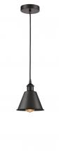  616-1P-OB-M8 - Smithfield - 1 Light - 7 inch - Oil Rubbed Bronze - Cord hung - Mini Pendant