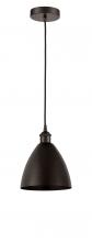  616-1P-OB-MBD-75-OB - Bristol - 1 Light - 8 inch - Oil Rubbed Bronze - Cord hung - Mini Pendant