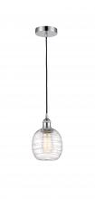  616-1P-PC-G1013 - Belfast - 1 Light - 6 inch - Polished Chrome - Cord hung - Mini Pendant