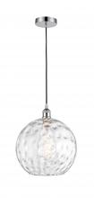  616-1P-PC-G1215-12 - Athens Water Glass - 1 Light - 12 inch - Polished Chrome - Cord hung - Mini Pendant