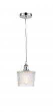  616-1P-PC-G402 - Niagara - 1 Light - 7 inch - Polished Chrome - Cord hung - Mini Pendant