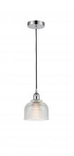  616-1P-PC-G412 - Dayton - 1 Light - 6 inch - Polished Chrome - Cord hung - Mini Pendant