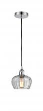  616-1P-PC-G92 - Fenton - 1 Light - 7 inch - Polished Chrome - Cord hung - Mini Pendant