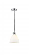  616-1P-PC-GBD-751 - Bristol - 1 Light - 8 inch - Polished Chrome - Cord hung - Mini Pendant