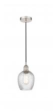  616-1P-PN-G292 - Salina - 1 Light - 6 inch - Polished Nickel - Cord hung - Mini Pendant