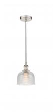  616-1P-PN-G412 - Dayton - 1 Light - 6 inch - Polished Nickel - Cord hung - Mini Pendant