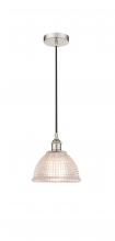  616-1P-PN-G422 - Arietta - 1 Light - 8 inch - Polished Nickel - Cord hung - Mini Pendant