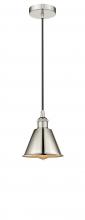  616-1P-PN-M8 - Smithfield - 1 Light - 7 inch - Polished Nickel - Cord hung - Mini Pendant