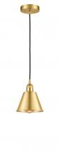  616-1P-SG-M8 - Smithfield - 1 Light - 7 inch - Satin Gold - Cord hung - Mini Pendant