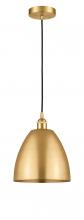  616-1P-SG-MBD-9-SG - Bristol - 1 Light - 9 inch - Satin Gold - Cord hung - Mini Pendant