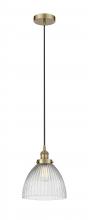  616-1PH-AB-G222 - Seneca Falls - 1 Light - 10 inch - Antique Brass - Cord hung - Mini Pendant