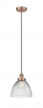  616-1PH-AC-G222 - Seneca Falls - 1 Light - 10 inch - Antique Copper - Cord hung - Mini Pendant