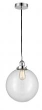  616-1PH-PC-G202-12 - Beacon - 1 Light - 12 inch - Polished Chrome - Cord hung - Mini Pendant