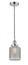  616-1PH-PC-G262 - Stanton - 1 Light - 6 inch - Polished Chrome - Cord hung - Mini Pendant