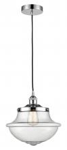  616-1PH-PC-G544 - Oxford - 1 Light - 12 inch - Polished Chrome - Mini Pendant