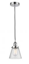  616-1PH-PC-G64 - Cone - 1 Light - 6 inch - Polished Chrome - Cord hung - Mini Pendant