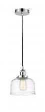  616-1PH-PC-G713 - Bell - 1 Light - 8 inch - Polished Chrome - Cord hung - Mini Pendant