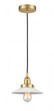  616-1PH-SG-G1 - Halophane - 1 Light - 9 inch - Satin Gold - Cord hung - Mini Pendant